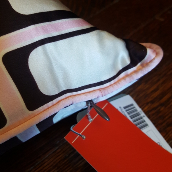 Plush Living Kaleidoscope Nook Pillow NWT pink and brown graphic - Picture 3 of 3